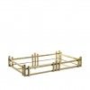 Tabuleiro Inox Espelho Dourado Retangular 43X28X7cm Tabuleiro Inox Espelho Dourado Retangular 43X28X7cm