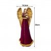 Anjo Poliresina Bordô e Dourado15.50X14.50X33cm Anjo Poliresina Bordô e Dourado15.50X14.50X33cm