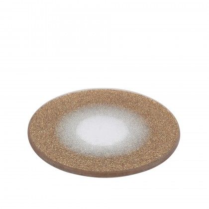 Prato Vidro Ouro 15cm