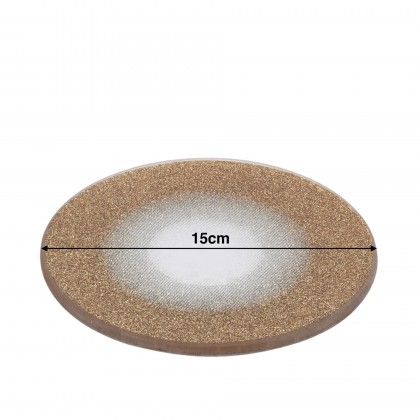 Prato Vidro Ouro 15cm