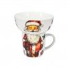 Caneca Natal 360ml com tigela 600ml Porcelana