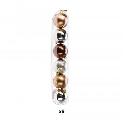 Bola Natal Ambar 7cm Pack 6