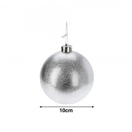 Bola Natal Prata 10cm