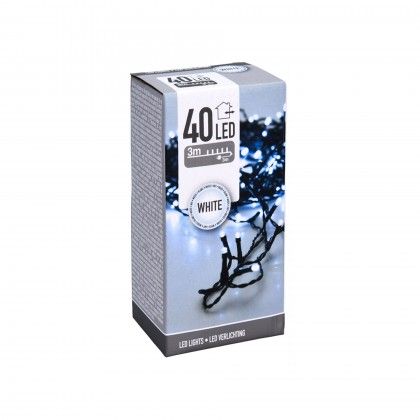 Grinalda Natal Exterior 40 Led Luz Branca 3m