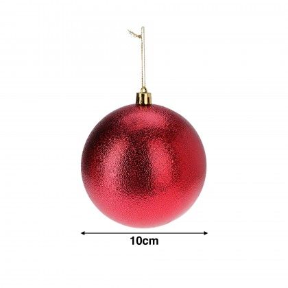 Bola Natal Vermelho 10cm