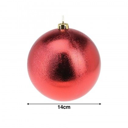 Bola Natal Vermelho 14cm Bola Natal Vermelho 14cm