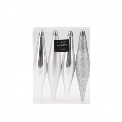 Pendente Natal Prata Pack 4