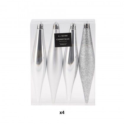 Pendente Natal Prata Pack 4