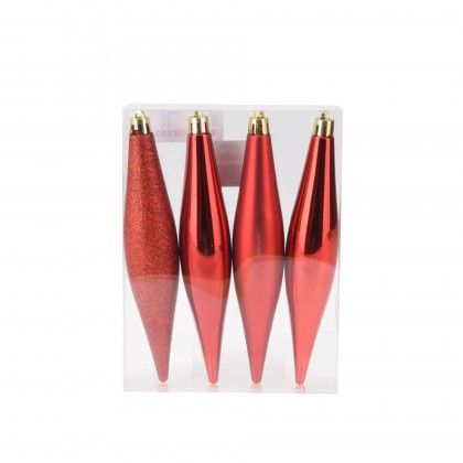 Pendente Natal Vermelho Pack 4