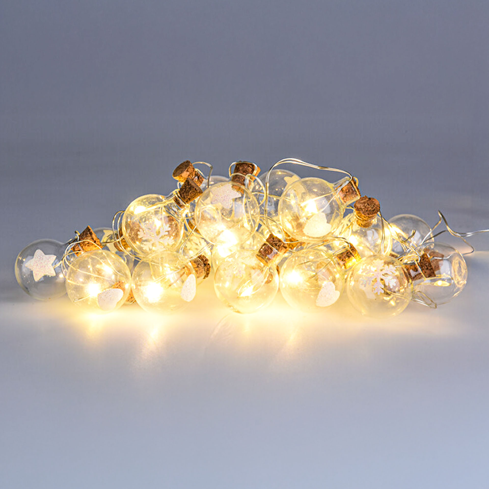 Grinalda Natal Arame 15 Bolas Led