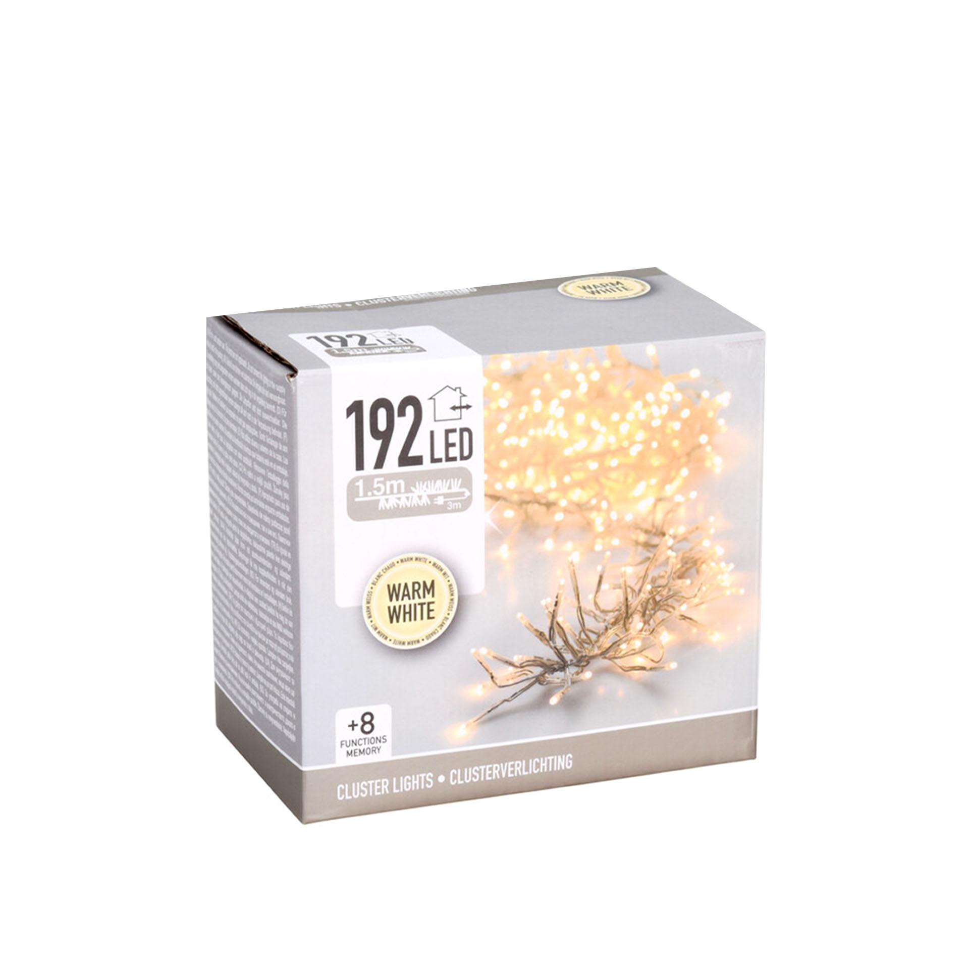Grinalda Natal 192 Led Luz Quente 1.5m
