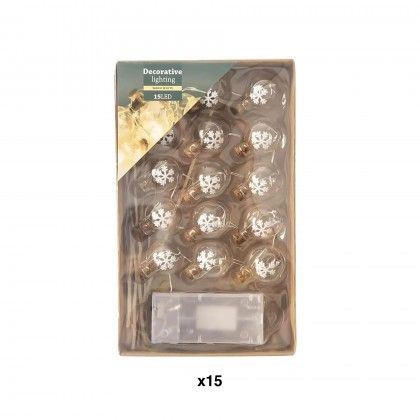 Grinalda Natal Arame 15 Bolas Led