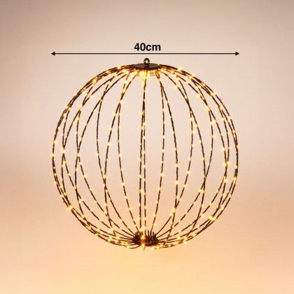 Bola Natal 240 Led Luz Extra Quente 40cm