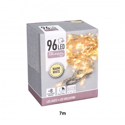 Grinalda Natal 96 Led Luz Quente 700cm Grinalda Natal 96 Led Luz Quente 700cm