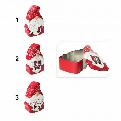 Caixa Metal Pai Natal 20X10X7cm