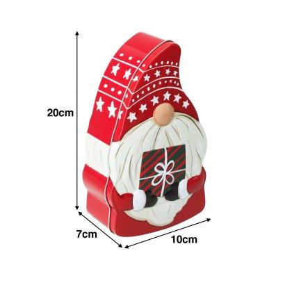 Caixa Metal Pai Natal 20X10X7cm