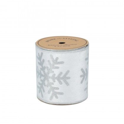 Rolo Fita Decorativa Natal Prata 457X10cm
