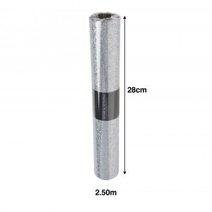 Rolo Tecido Organza Prata 28X250cm