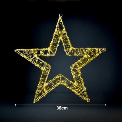 Estrela Natal 960 Led Luz Quente 38cm Estrela Natal 960 Led Luz Quente 38cm