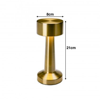 Candeeiro Mesa Dourado 8X21cm