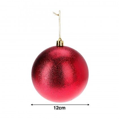 Bola Natal Vermelho 12cm