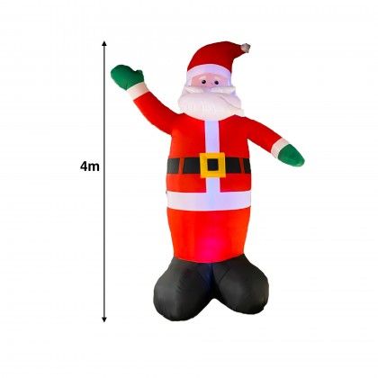 Pai Natal Insuflavel Led 400cm Pai Natal Insuflavel Led 400cm