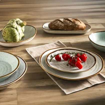 Prato Fundo Rustic Blend Branco 900ml 23X4cm Prato Fundo Rustic Blend Branco 900ml 23X4cm