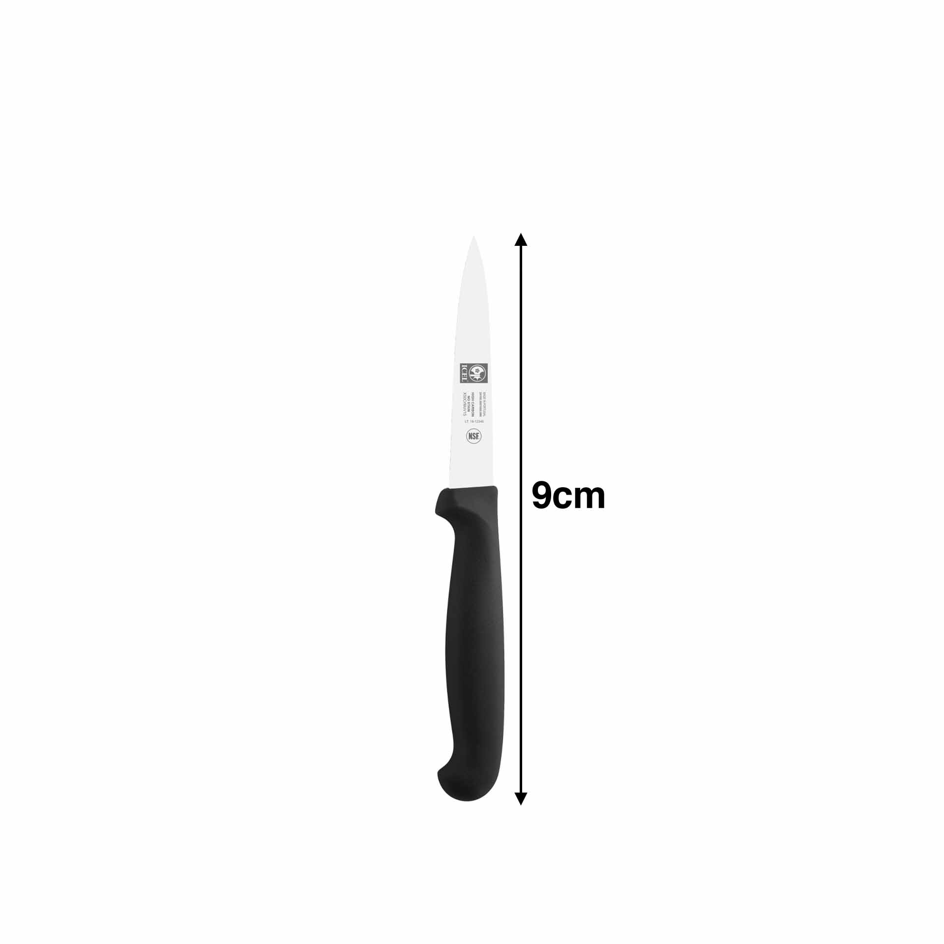 Faca Legumes Icel Cabo Preto 9CM