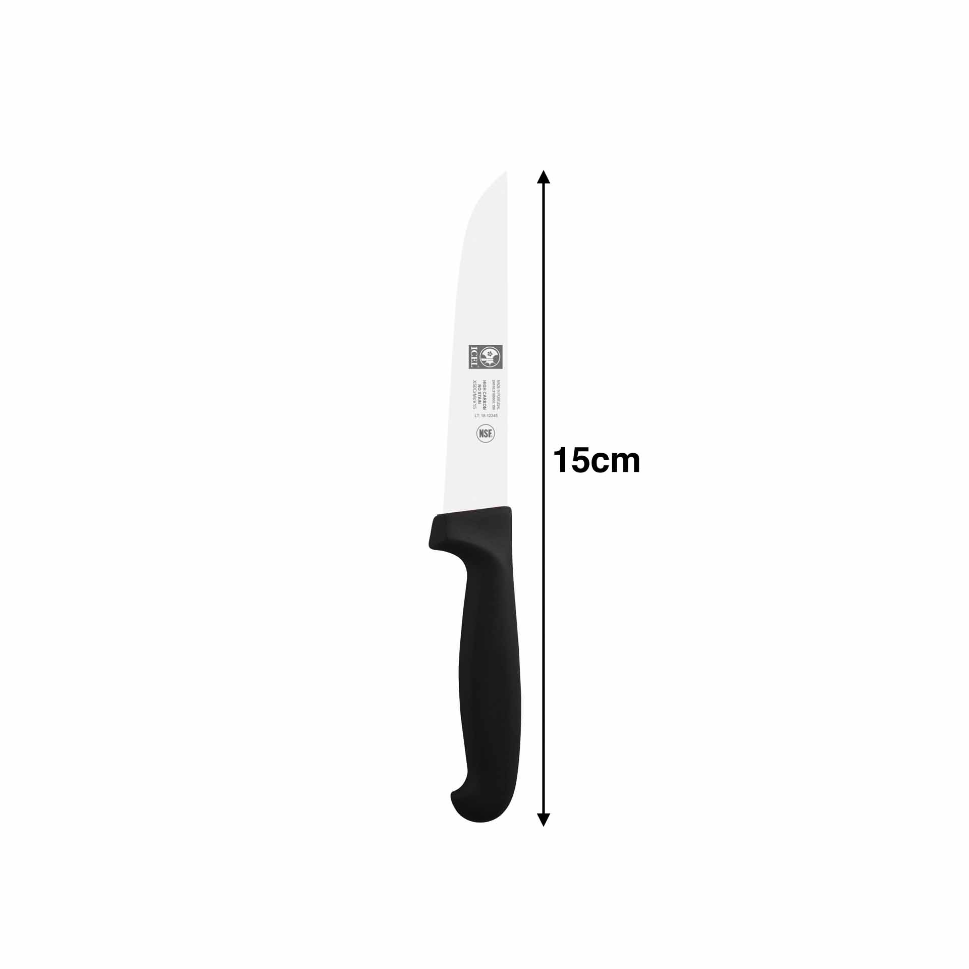 Faca Cozinha Icel Cabo Preto 15CM