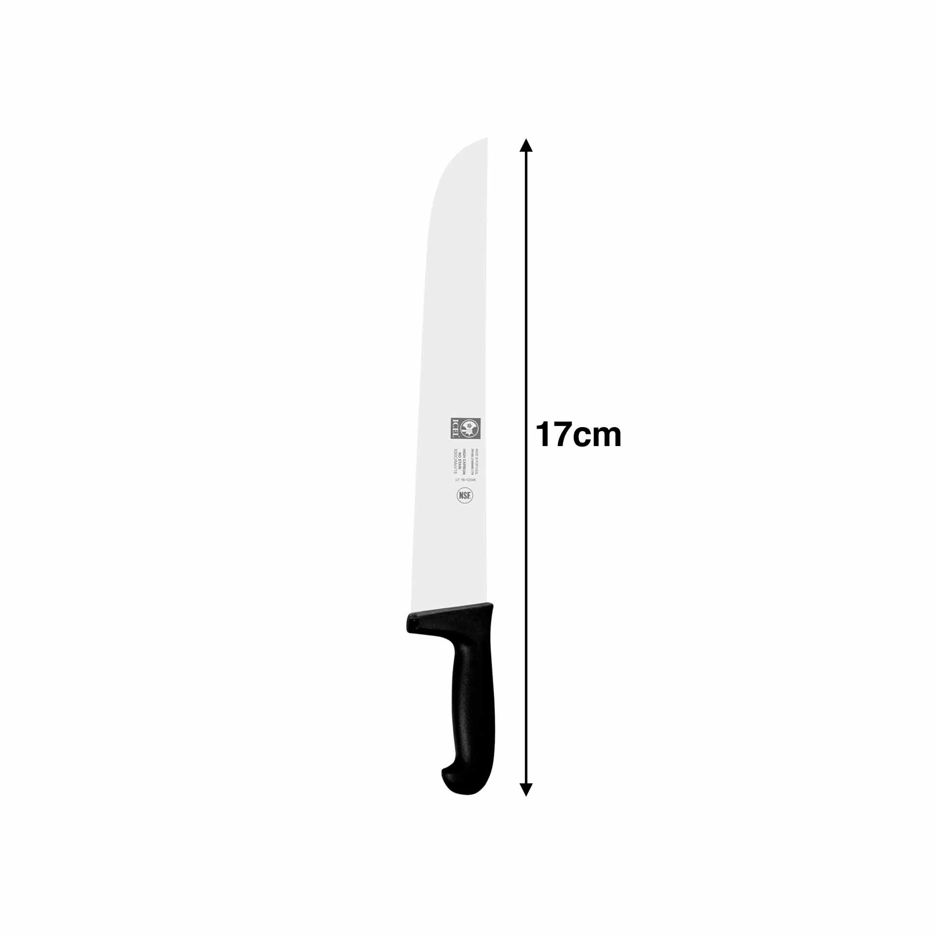 Faca Talho Icel Cabo Preto 17CM