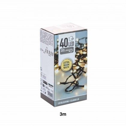 Grinalda Natal 40Led Luz Quente 3m Grinalda Natal 40Led Luz Quente 3m