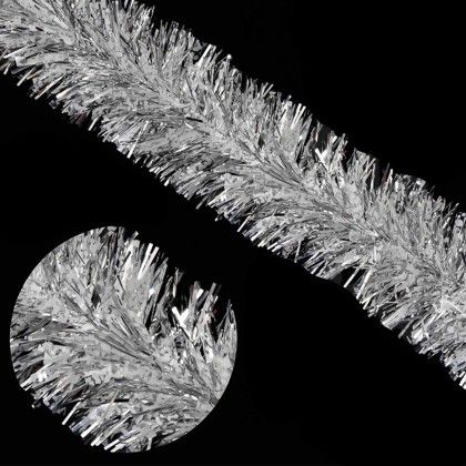 Festão Neve Prateado 7X180cm Festão Neve Prateado 7X180cm