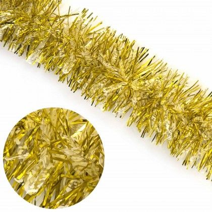 Festão Neve Dourado 7X180cm Festão Neve Dourado 7X180cm