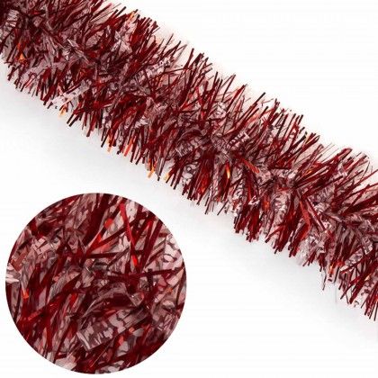 Festão Neve Vermelho 7X180cm Festão Neve Vermelho 7X180cm