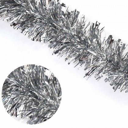 Festão Prateado 7X180cm Festão Prateado 7X180cm