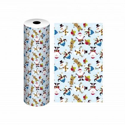 Bobine Papel Embrulho Celuloso Natal 4.5Kg 62cm