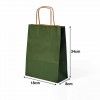 Saco Papel Asa Retorcida Kraft Verde 18X8X24cm Saco Papel Asa Retorcida Kraft Verde 18X8X24cm