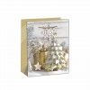 Saco Papel Asa Retorcida Natal Arvore Dourado 26X12X32cm Saco Papel Asa Retorcida Natal Arvore Dourado 26X12X32cm