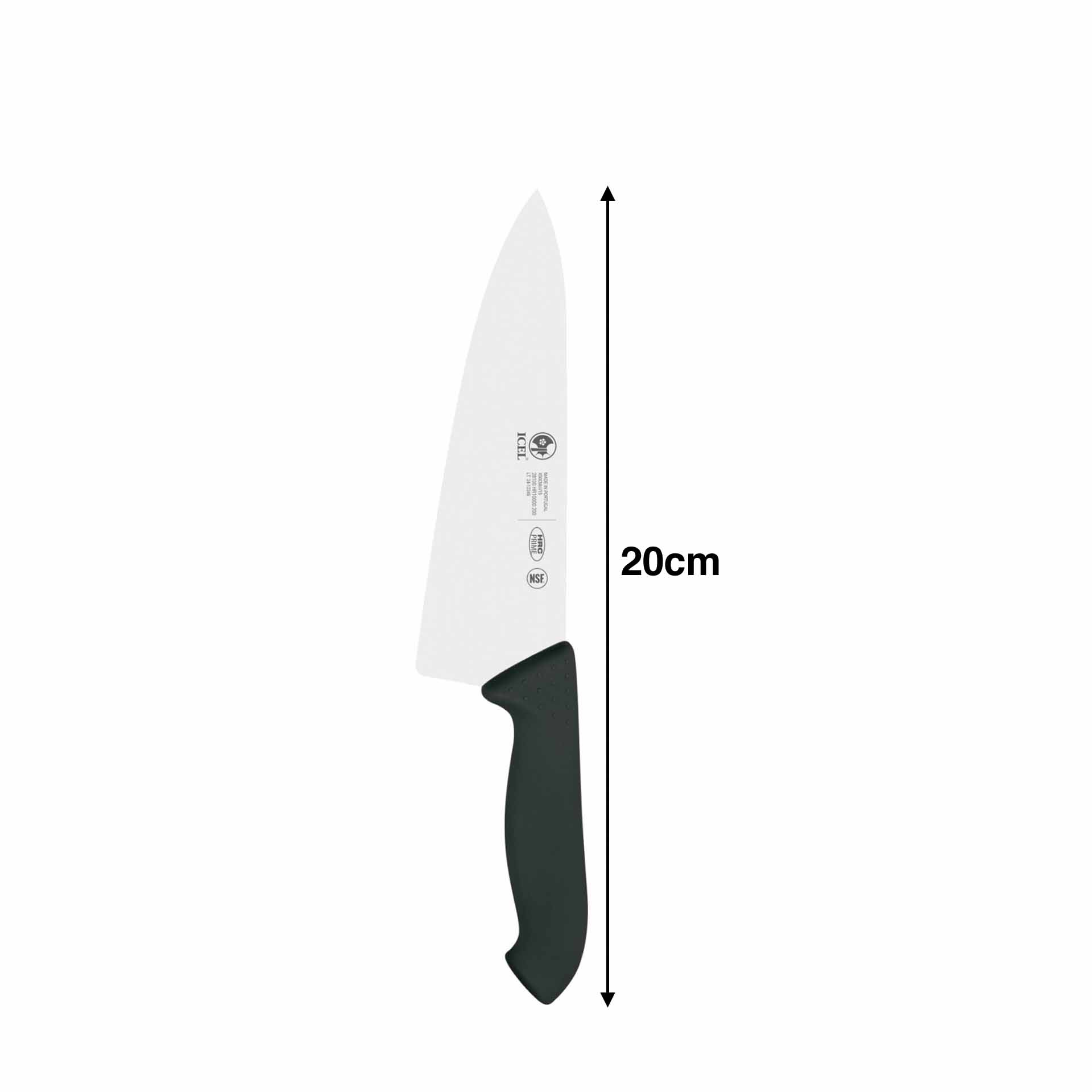 Faca Chefe Preto 20cm