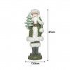 Pai Natal Poliresina Verde 13.5X11X37cm