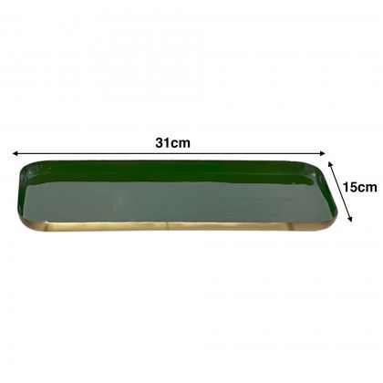 Prato Metal Lacado 31X15cm Prato Metal Lacado 31X15cm