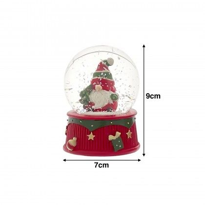 Globo de Neve Gnomo 7X7X9cm Globo de Neve Gnomo 7X7X9cm