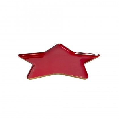 Prato Metal Lacado Estrela 24.5X20.5cm