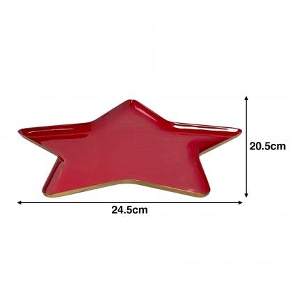 Prato Metal Lacado Estrela 24.5X20.5cm