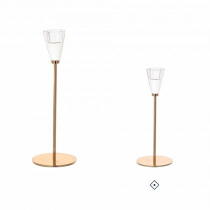 Casti�al Metal e Vidro 8X8X21cm