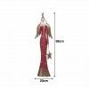 Anjo Metal Vermelho e Dourado 20X9X68cm Anjo Metal Vermelho e Dourado 20X9X68cm
