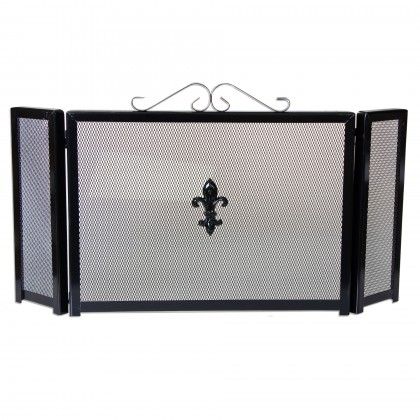 Frente Para Lareira Com Desenho Preto