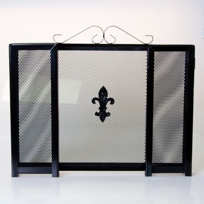 Frente Para Lareira Com Desenho Preto