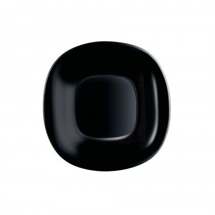 Prato Sobremesa Carine Preto 21cm