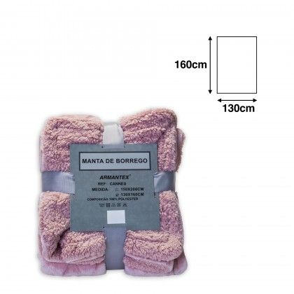 Manta Cannes Rosa 130X160cm